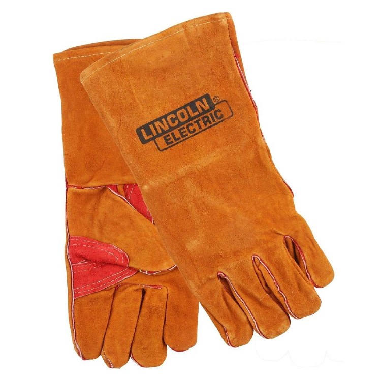 GLOVES, WELDING, BROWN LEATHER