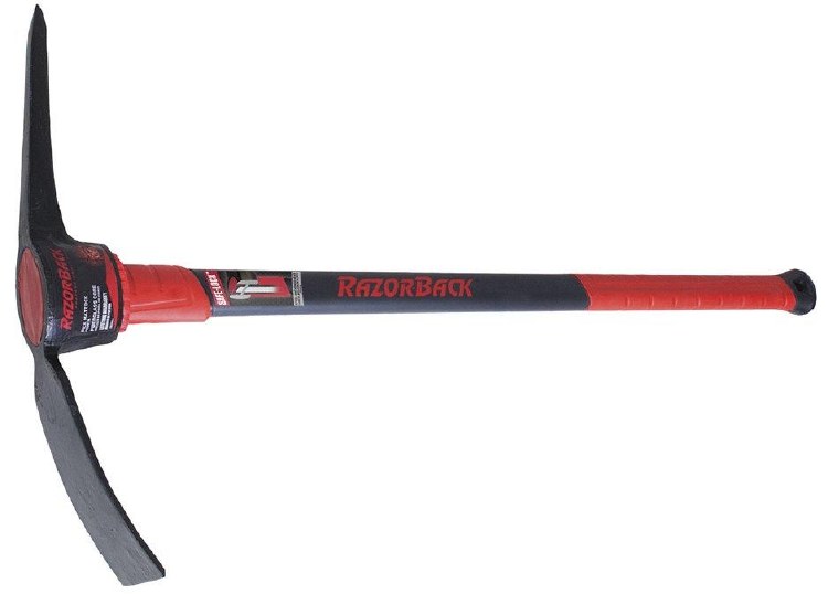PICK MATTOCK, 2.5 LB. HEAD, W/FIBERGLASS HANDLE