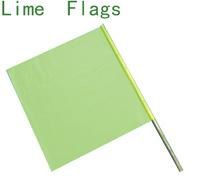 FLAG, VINYL, 24" X 24", LIME GREEN, W/ 30" HANDLE