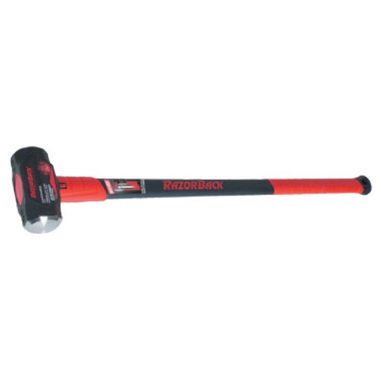 HAMMER, SLEDGE, 6 LB. HEAD, W/FIBERGLASS HANDLE
