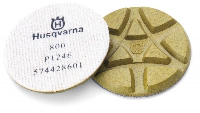 POLISH PAD,  3" WHITE RESIN BOND P1246 800 GRIT, USE DRY, EACH