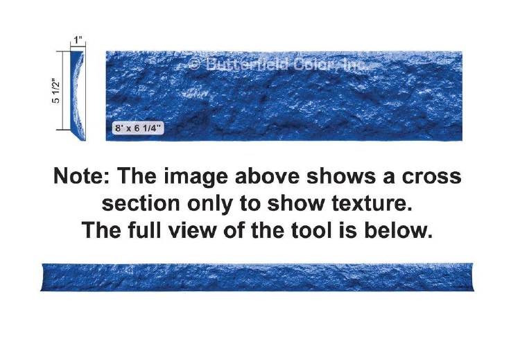 LINER, STEP, STONE EDGE, 7' 11", BEVELED 6.25"-BLUE (S9135)