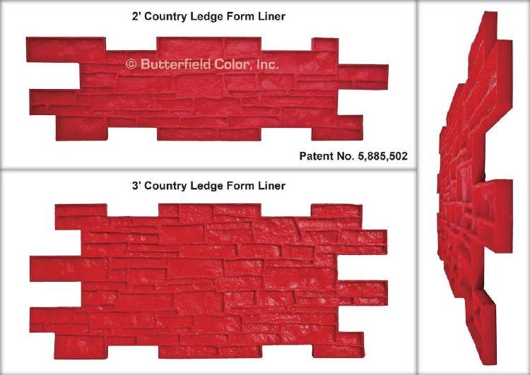 FORM LINER, 2' X 7' COUNTRY LEDGE