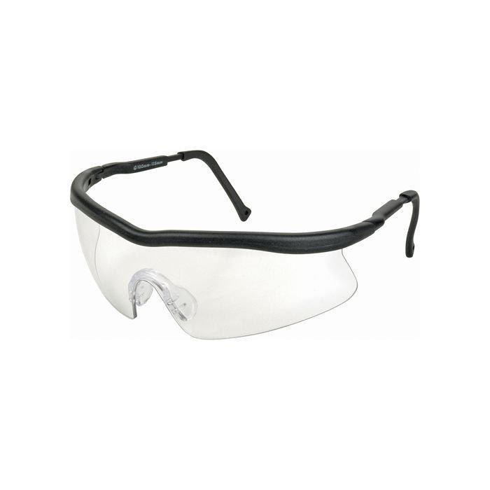 SAFETY GLASSES, BLUE FRAME, CLEAR LENS, EDGE