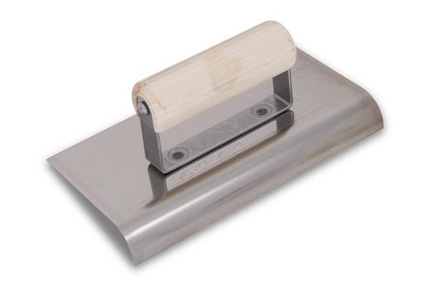 EDGER, STAINLESS STEEL, 8" X 6", W/ 1/8"RADIUS X 1/4" LIP, #CE521S, WOOD HANDLE