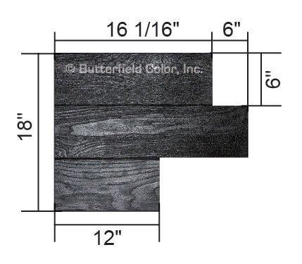 STAMP, 6" WOOD PLANK (BLACK) "X" FLEXIBLE
