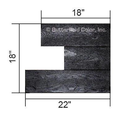 STAMP, 6" WOOD PLANK (BLACK) "Y" FLEXIBLE