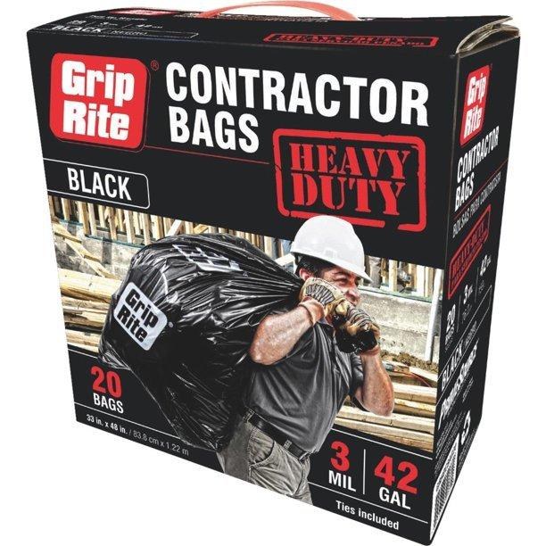 BAG, CONTRACTOR, 3MIL, 42 GALLON ,