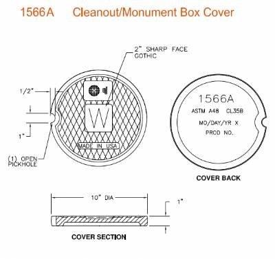 MONUMENT BOX W/COVER 10" DIAMETER