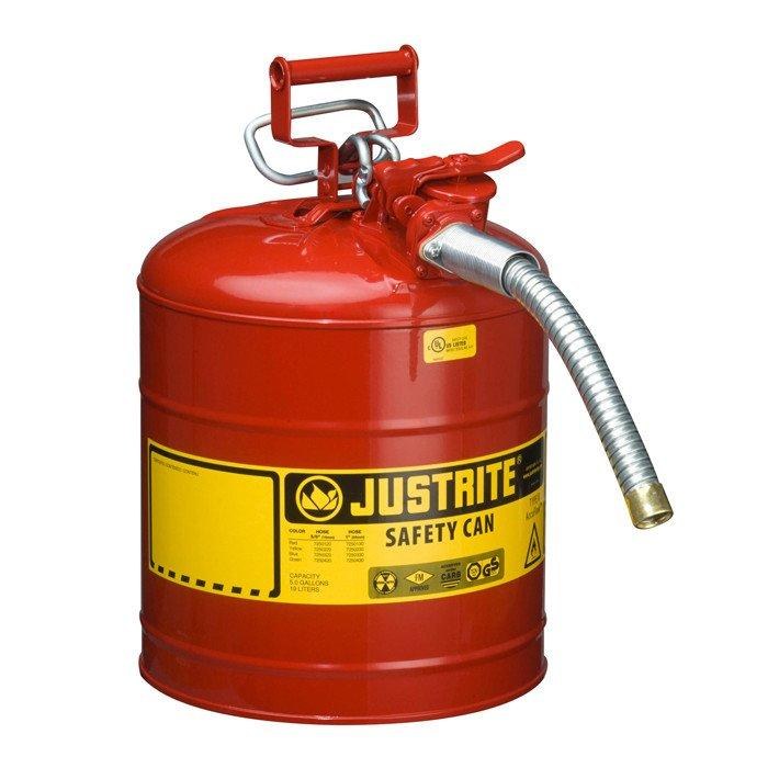 GAS CAN 5 GAL RED, TYPE II W/NOZZLE