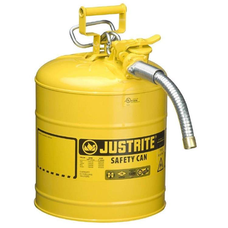 DIESEL CAN 5 GAL YELLOW, TYPE II W/NOZZLE