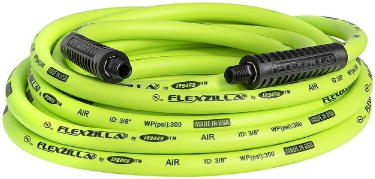 HOSE, AIR, 3/8" X 25', FLEXZILLA, ZILLAGREEN W/ 1/4"M-NPT