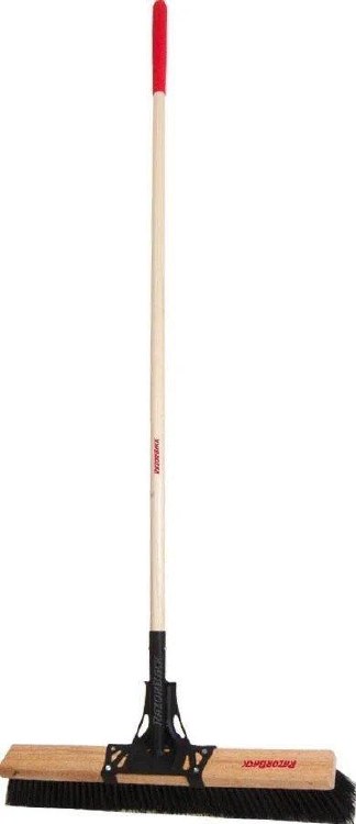 BROOM, PUSH 24" ROUGH SURFACE, WITH HANDLE