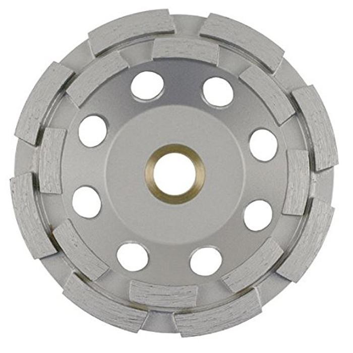 CUP WHEEL, DIAMOND, 4-1/2" x 7/8"-5/8" DOUBLE ROW