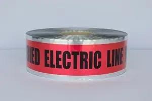 TAPE, DETECTABLE, 2" X 1000', "BURIED ELECTRIC LINE", RED