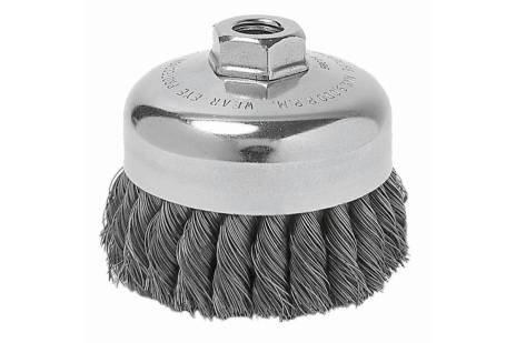 WIRE BRUSH, .020 CARBON KNOT CUP, 2-3/4" O.D., 5/8-11