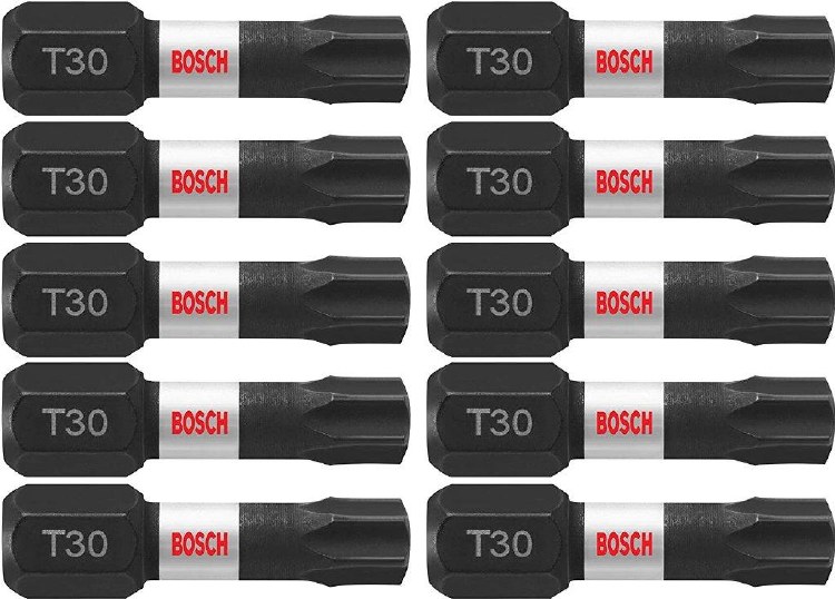 INSERT BIT, IMPACT TOUGH T30, TORX T30, 1" LONG, 10PK