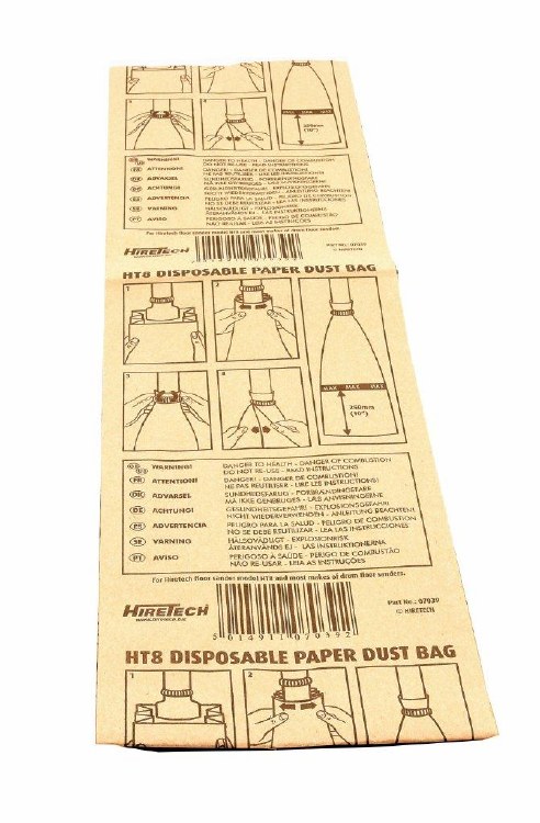 BAG DUST. FOR USE WITH HIRETECH DRUM SANDER