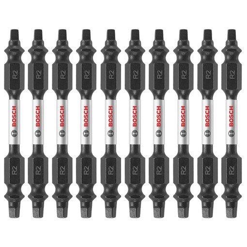 INSERT BIT, IMPACT TOUGH DOUBLE ENDED SQ2, SQUARE #2, 2.5" LONG, 10PK