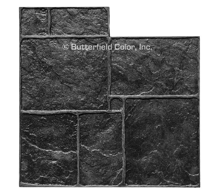 STAMP, 36" x 36" ENGLISH RIVENSTONE, BLACK RIDGID