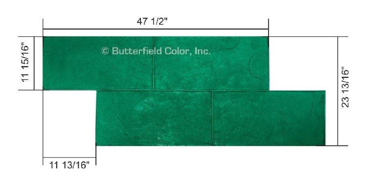 STAMP, COLORADO FLAG (GREEN) 59.5" x 24"