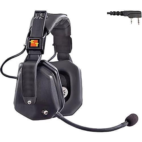 HEADSET,  DOUBLE MUFF, FOR HARDHAT, ULTRA LIGHTWEIGHT NOISE CANCELLING, PTT ON SHELL