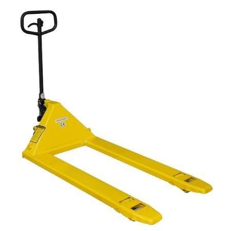 JACK, PALLET TRUCK, 27" W X 48" L, DELUXE W/ FORKS-YELLOW-6,000#
