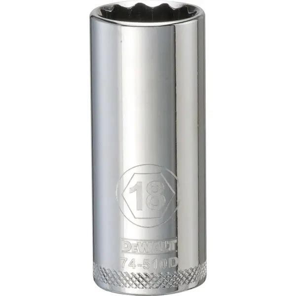 SOCKET, DEEP , 12PT, 3/8 DRIVE. 18MM