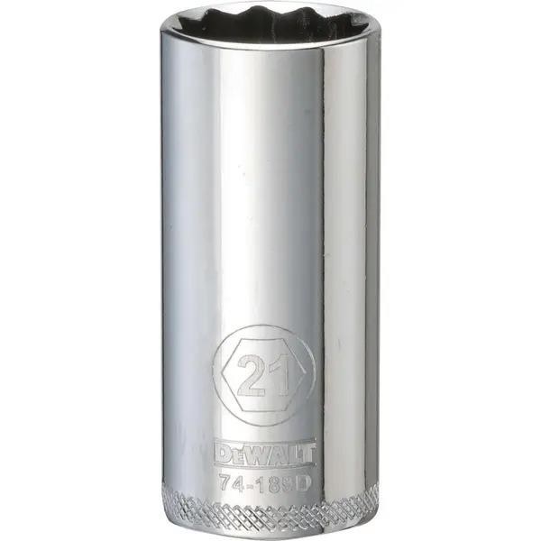 SOCKET, DEEP , 12PT, 3/8 DRIVE. 21MM