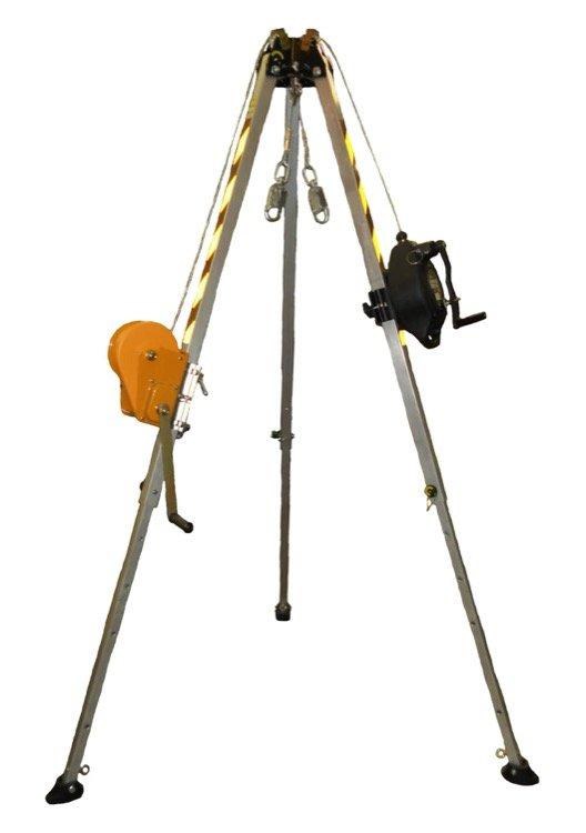 CONFINED SPACE SYSTEM -  FS970 ALUMINUM TRIPOD, FS960-65 65' 3-WAY SYSTEM, FS958-65 65' WINCH & CARRY BAG