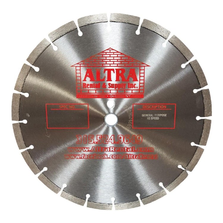 BLADE, DIAMOND, 26" X .235 X 1", WET, CURED CONCRETE