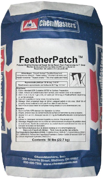 PATCH, 1" TO FEATHER EDGE, POLYMER MODIFIED, INTERIOR-EXTERIOR