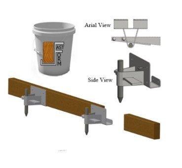 FORM, FAST FORM LUMBER POCKET, CONCRETE FORMING SYSTEM 3 PER 12 FT LUMBER 12 PER BUCKET