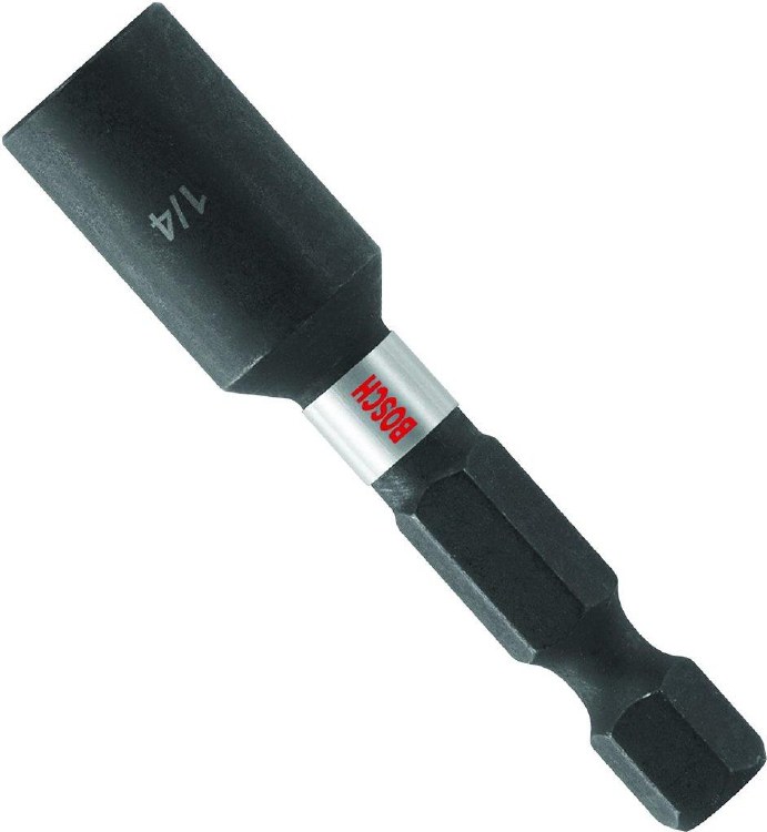 INSERT BIT, IMPACT TOUGH, 1/4" x 1-7/8", MAG NUTSETTER,  1 CARD