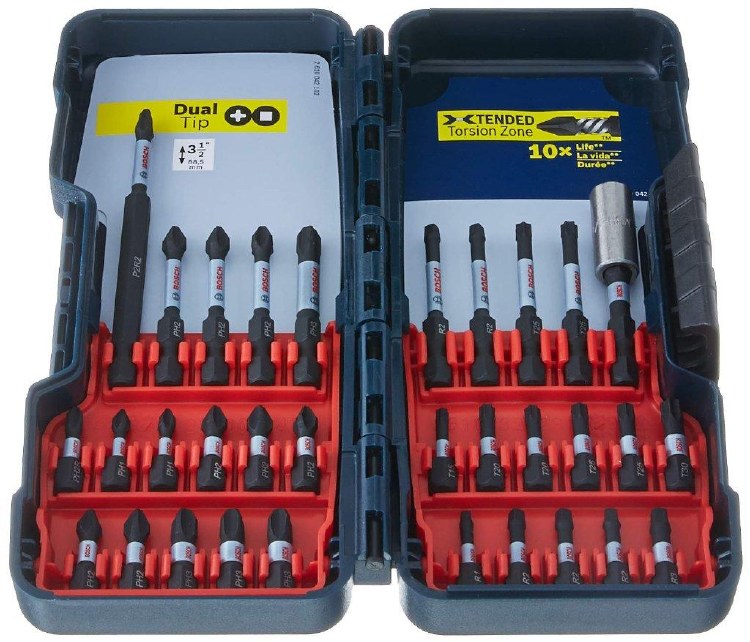 INSERT BIT SET, IMPACT TOUGH, SCREWDRIVER 32 PIECE KIT & BOX