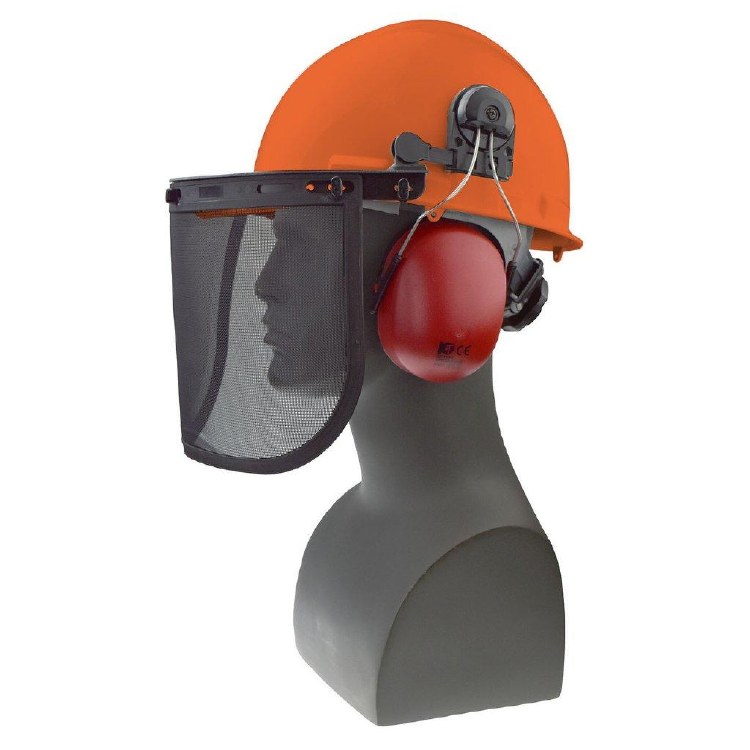 HELMET, PRO FOREST, COMPLETE W/ EAR PROTECTION, FACE SCREEN AND HARDHAT