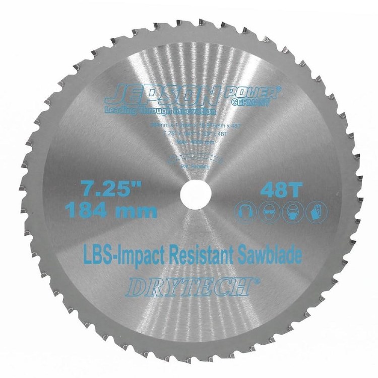 BLADE, CIRCULAR, 7-1/4"(184mm) X 20 MM ARBOR, 48 TOOTH,  METAL CUTTING, IMPACT RESISTANT