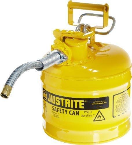 FUEL CAN 2 1/2 GAL YELLOW , TYPE II W/NOZZLE