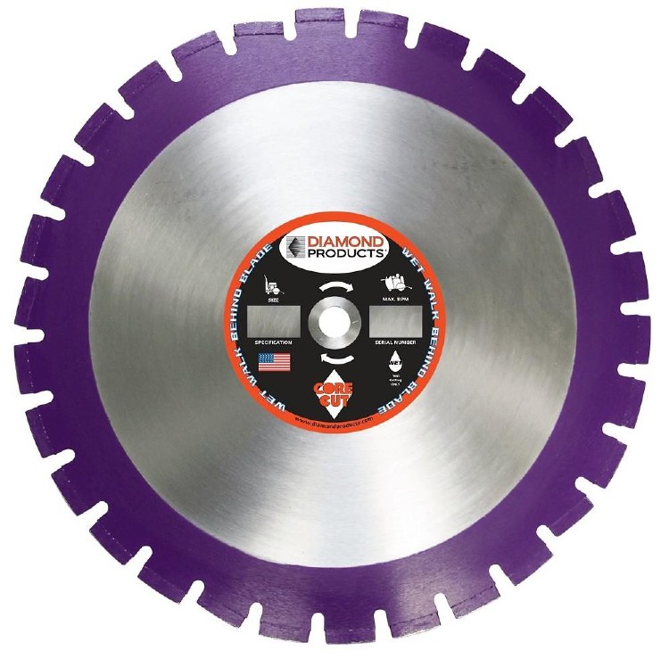 BLADE, 36" x .187 x 1" ASPHALT, ASPHALT OVER CONCRETE SLANT SEGS WET ONLY PURPLE