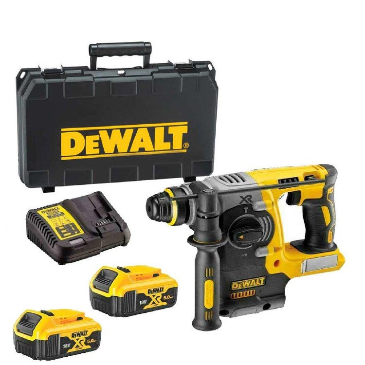 HAMMER -ROTARY SDS+, L-SHAPE, XR MAX 20V BRUSHLESS DEWALT -KIT CASE 2 5AH BATTERY