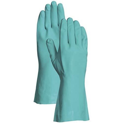 GLOVES, 15 MIL NITRILE, 14" GAUNTLET, GREEN, LARGE, DOZEN