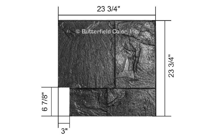 STAMP, ASHLAR SLATE (BLACK) RIGID