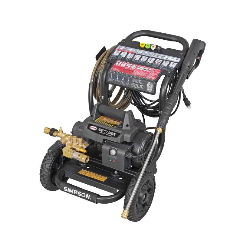 PRESSURE WASHER, SIMPSON ELECTRIC 120V, 1500 PSI, TRIPLEX   3/8" x 25' MONSTER HOSE