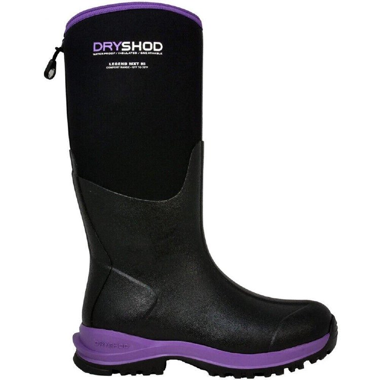 BOOT, MXT LEGEND HI WOMENS BLACK/PURPLE DRYSHOD