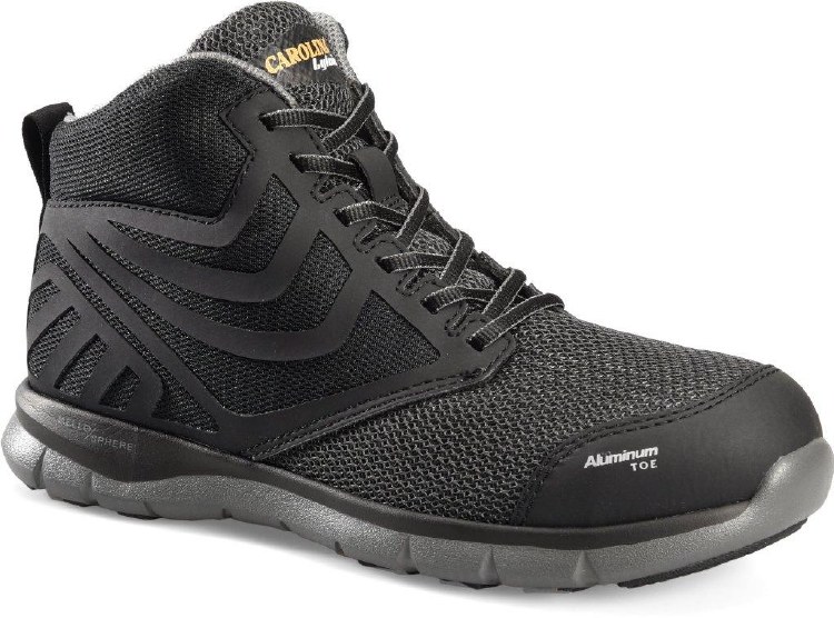 BOOT, 6" MID ATHLETIC ALUM TOE, BLACK MESH, CAROLINA