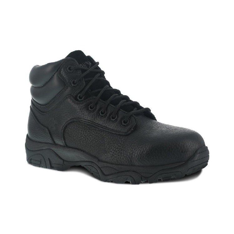 BOOT, 6" BLACK LEATHER COMP TOE, IRONAGE