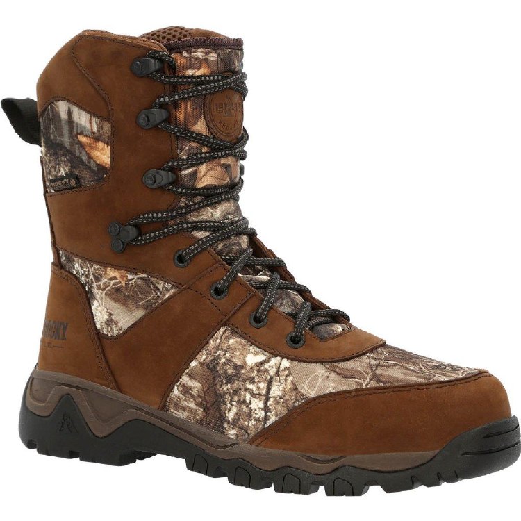 BOOT, 8" RED MOUNTAIN 800G INSULATED WATERPROOF SOFT TOE, ROCKY