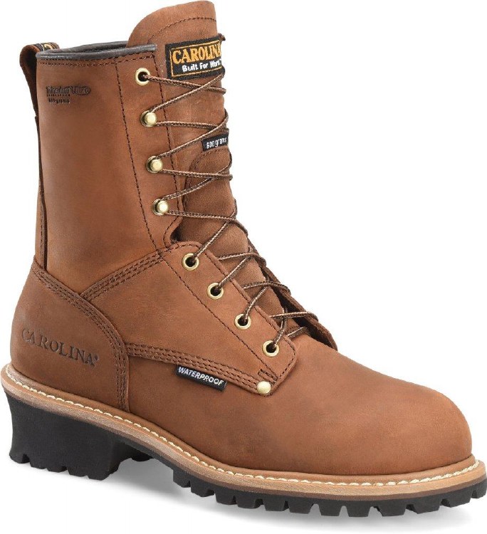 BOOT, 8" 600G INSULATED ELM LOGGER SOFT TOE, CAROLINA