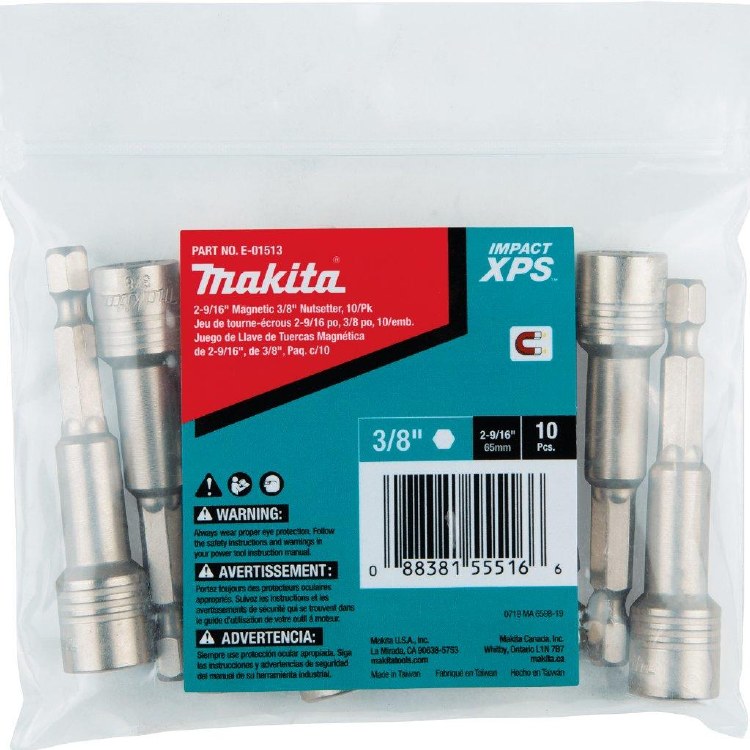 NUTSETTER, 3/8", IMPACT XPS 2-9/16", MAGNETIC, 10 PK