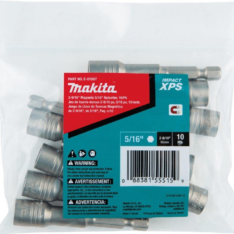 NUTSETTER, 5/16", IMPACT XPS 2-9/16", MAGNETIC, 10 PK